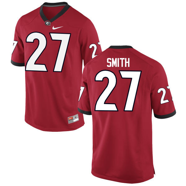 Men Georgia Bulldogs #27 KJ Smith College Football Jerseys-Red - Click Image to Close